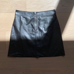 Wilfred Free Vegan Leather Mini Skirt